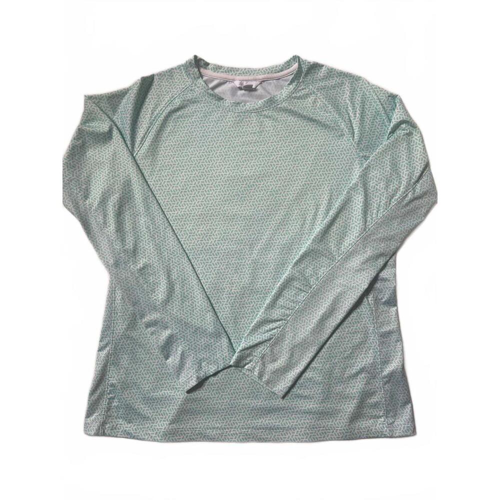 Lady Hagen Geometric Golf Tennis Athletic Sporty UPF 50+ Women's Top Size L EUC